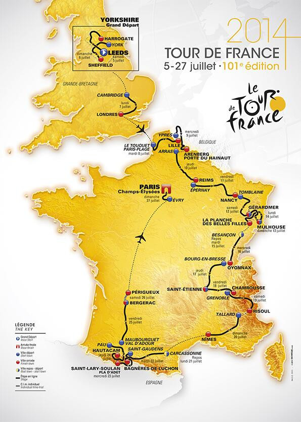 Program Tour de France 2014