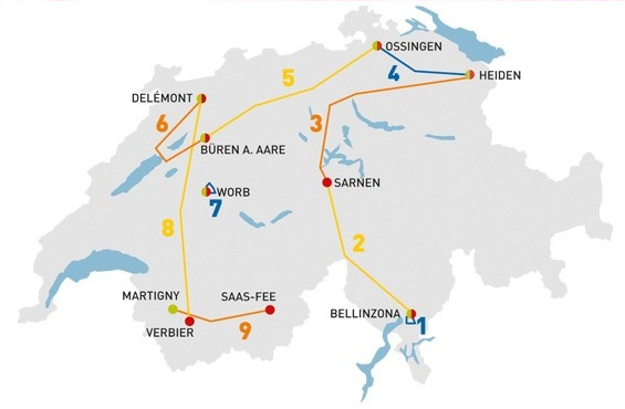 Trasa Tour de Suisse 2014