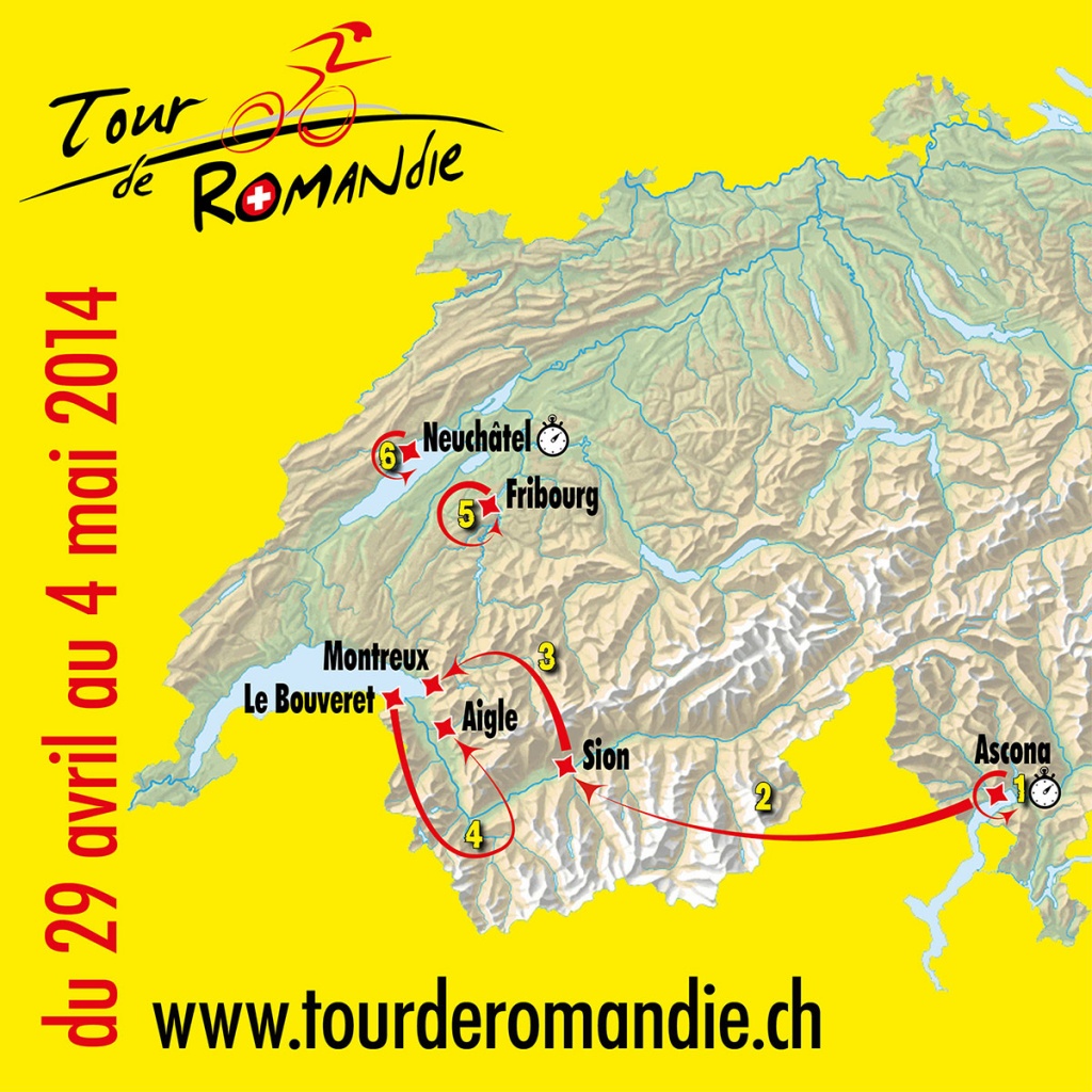 Program Tour de Romandie 2014