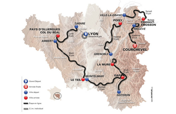 Program Critérium du Dauphiné 2014
