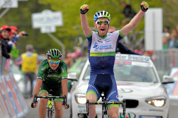 Giro d’Italia 2014: etap 9: Pieter Weening przed Davide Malacarne