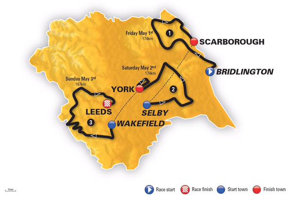 Tour de Yorkshire przedstawia trasę pierwszej edycji