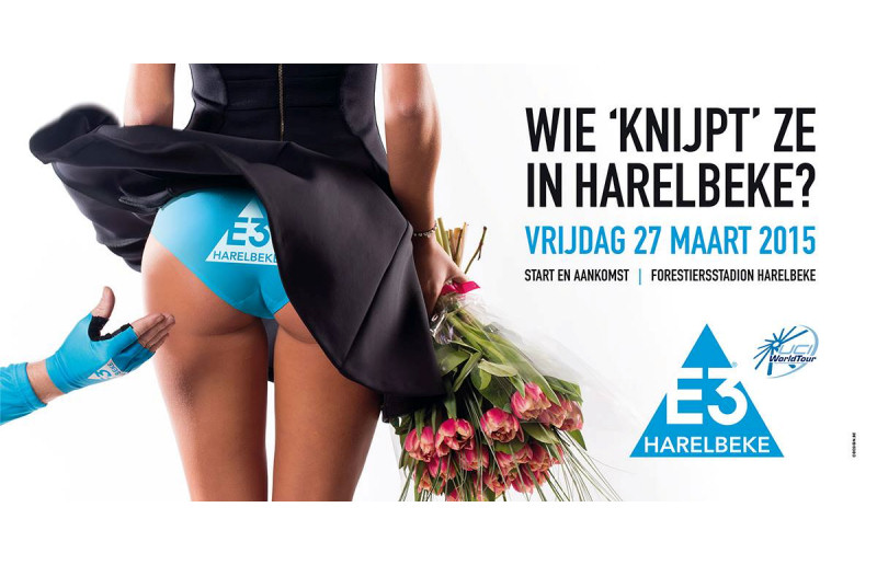 “Kto uszczypnie?” – pyta na plakacie organizator E3 Harelbeke i zbiera cięgi