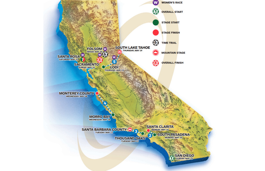 Trasa Tour of California 2016