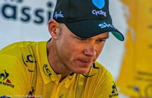 Chris Froome w żółtej koszulce lidera Tour de France