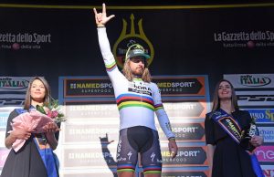 Peter Sagan na podium 5. etapu Tirreno-Adriatico 2017