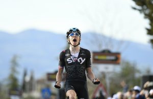 Geraint Thomas z grupy Sky wygrał po finiszu na podjeździe Pomarance drugi odcinek Tirreno-Adriatico.