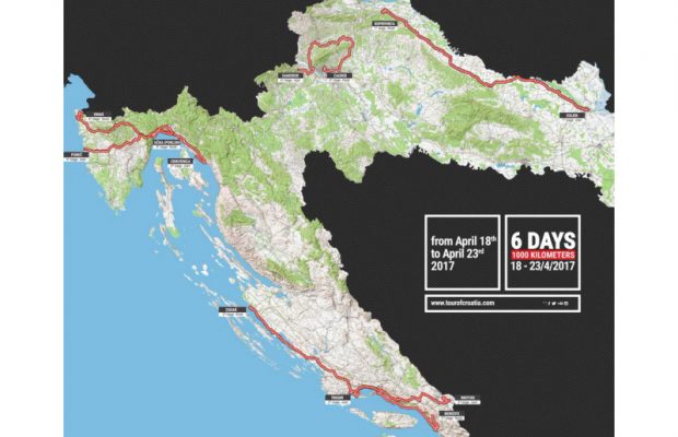 Mapa Tour of Croatia 2017