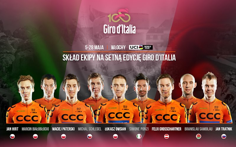 Skład grupy CCC Sprandi Polkowice na Giro d'Italia