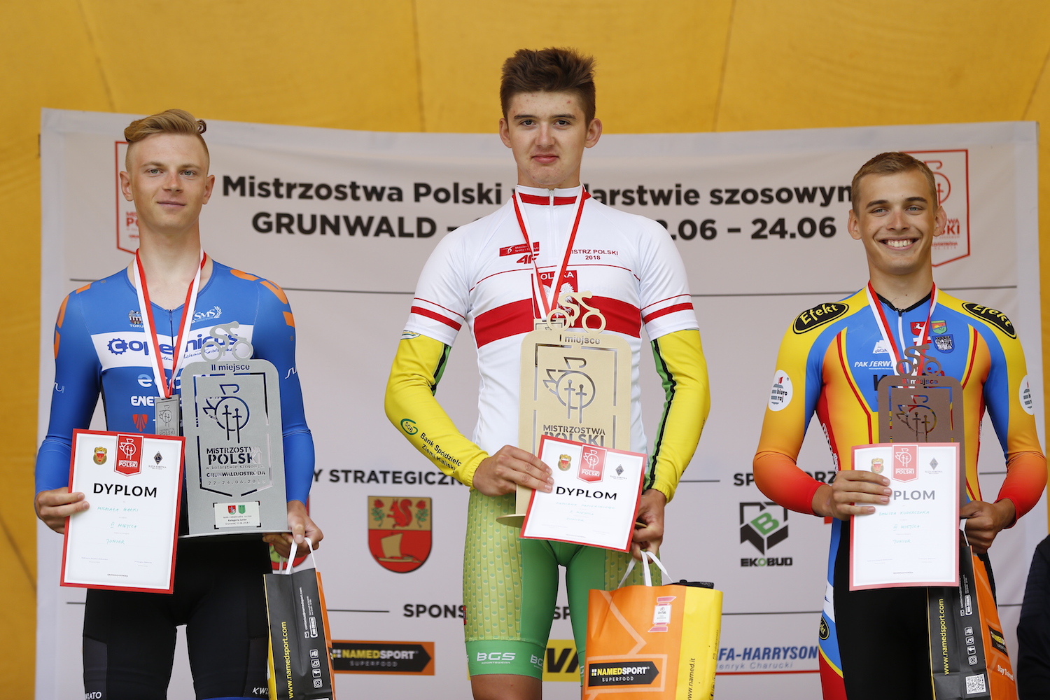 Damian Papierski na podium mistrzostw Polski