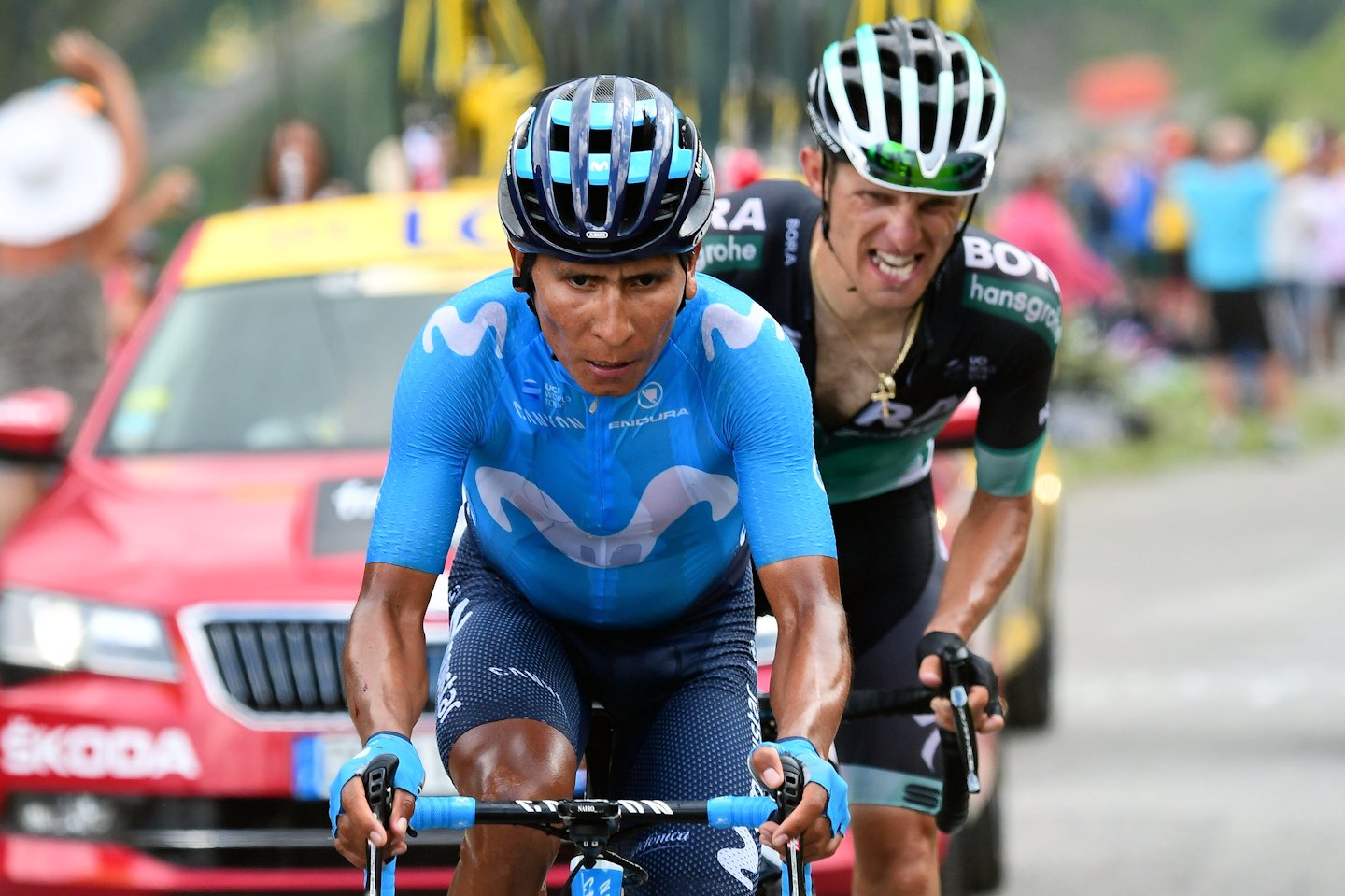 Nairo Quintana i Rafał Majka na Col du Portet