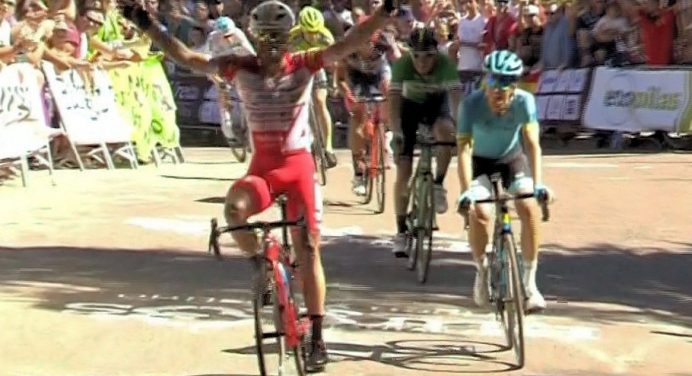 Vuelta a Burgos 2018: etap 1. Francesco Gavazzi na Alto de el Castillo