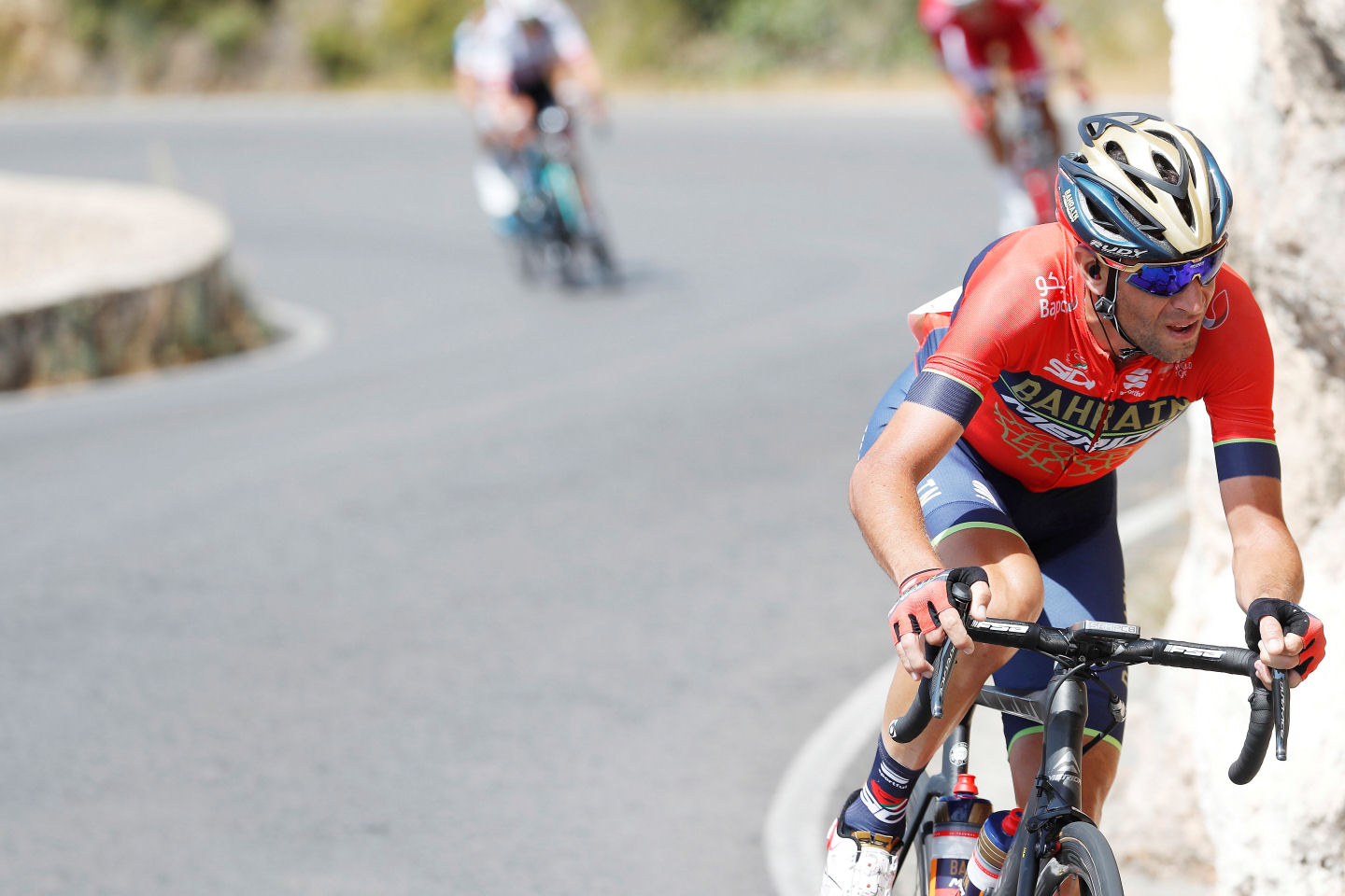 Vincenzo Nibali w akcji na trasie Vuelta a Espana