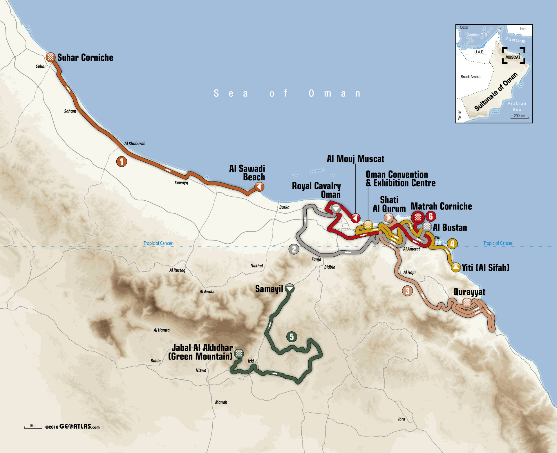 Trasa Tour of Oman 2019
