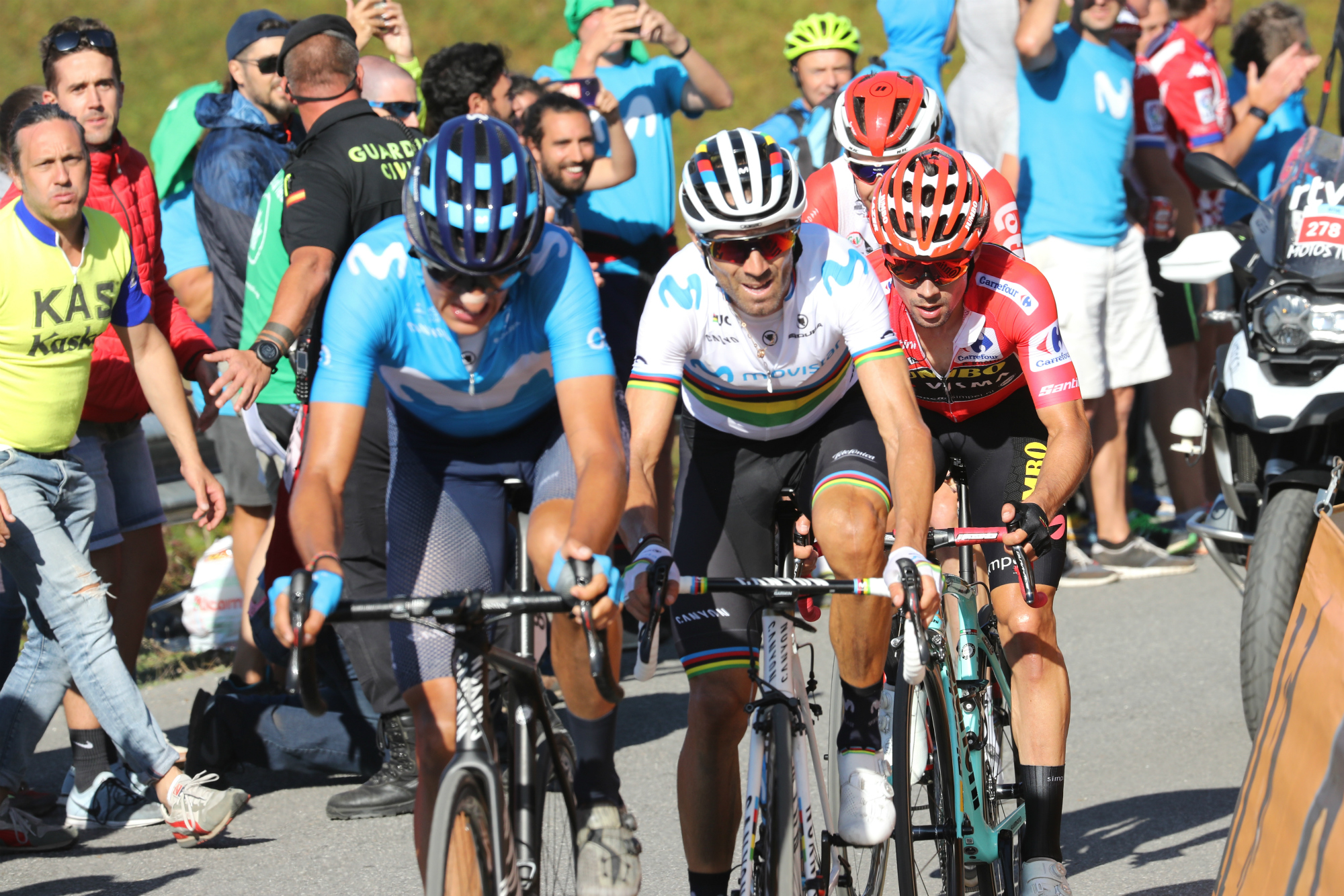 Vuelta a Espana 2019. Valverde bez metryki, Roglic bez paniki