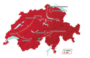 mapka Tour de Suisse 2020