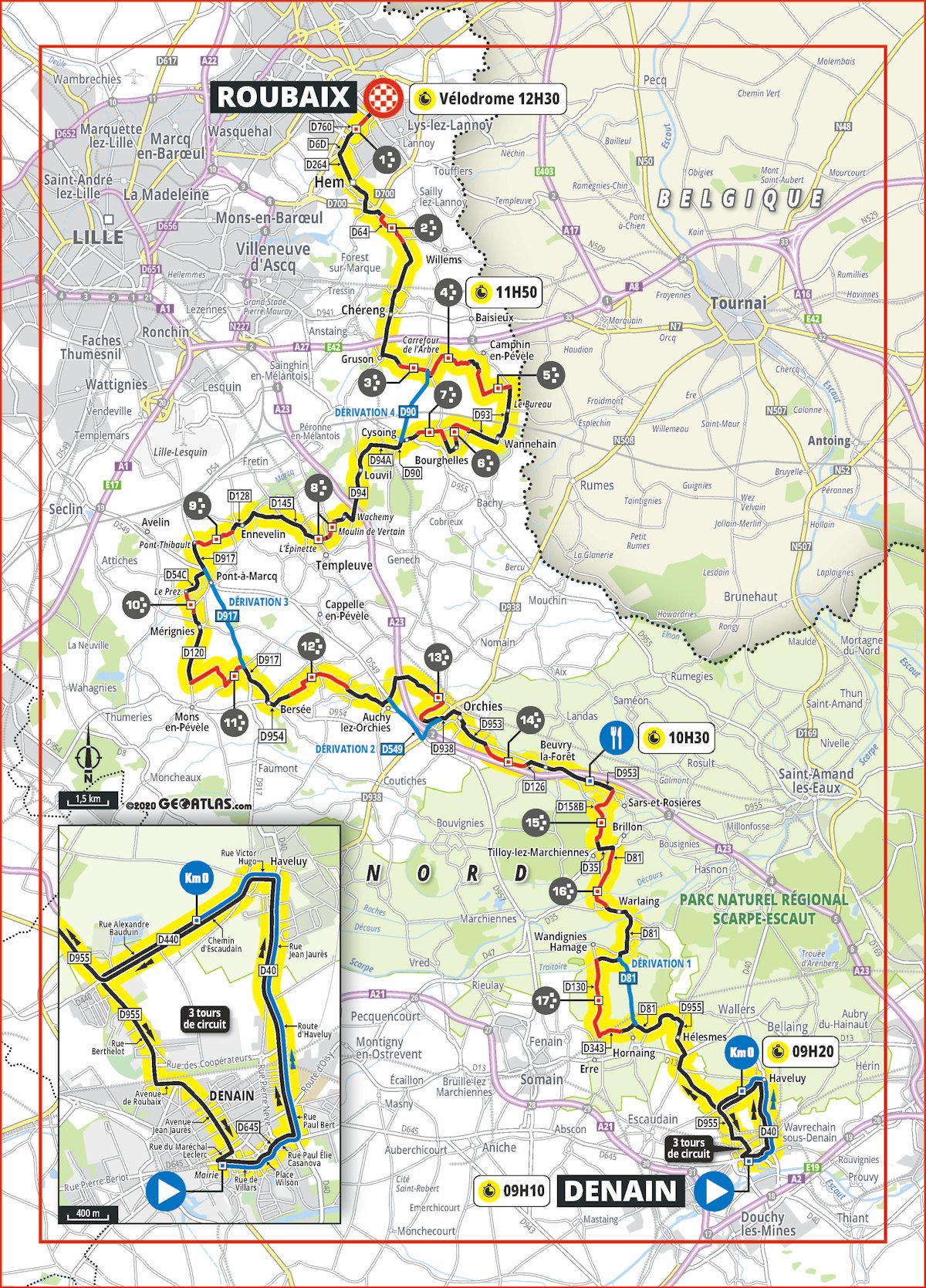 Trasa Paryż-Roubaix kobiet 2020