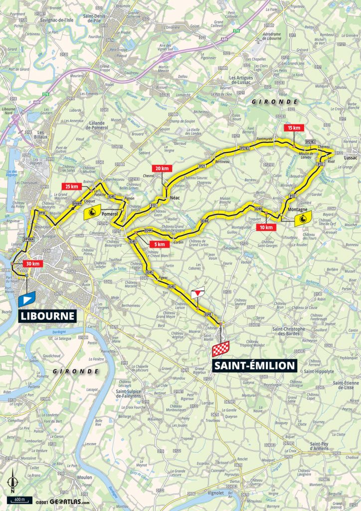 Mapa 20. etapu Tour de France 2021