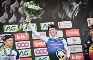Remco Evenepoel na podium Liege-Bastogne-Liege