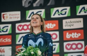 Annemiek van Vleuten na podium Liege-Bastogne-Liege