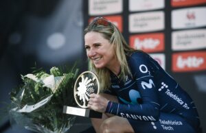 Annemiek van Vleuten na podium Liege-Bastogne-Liege