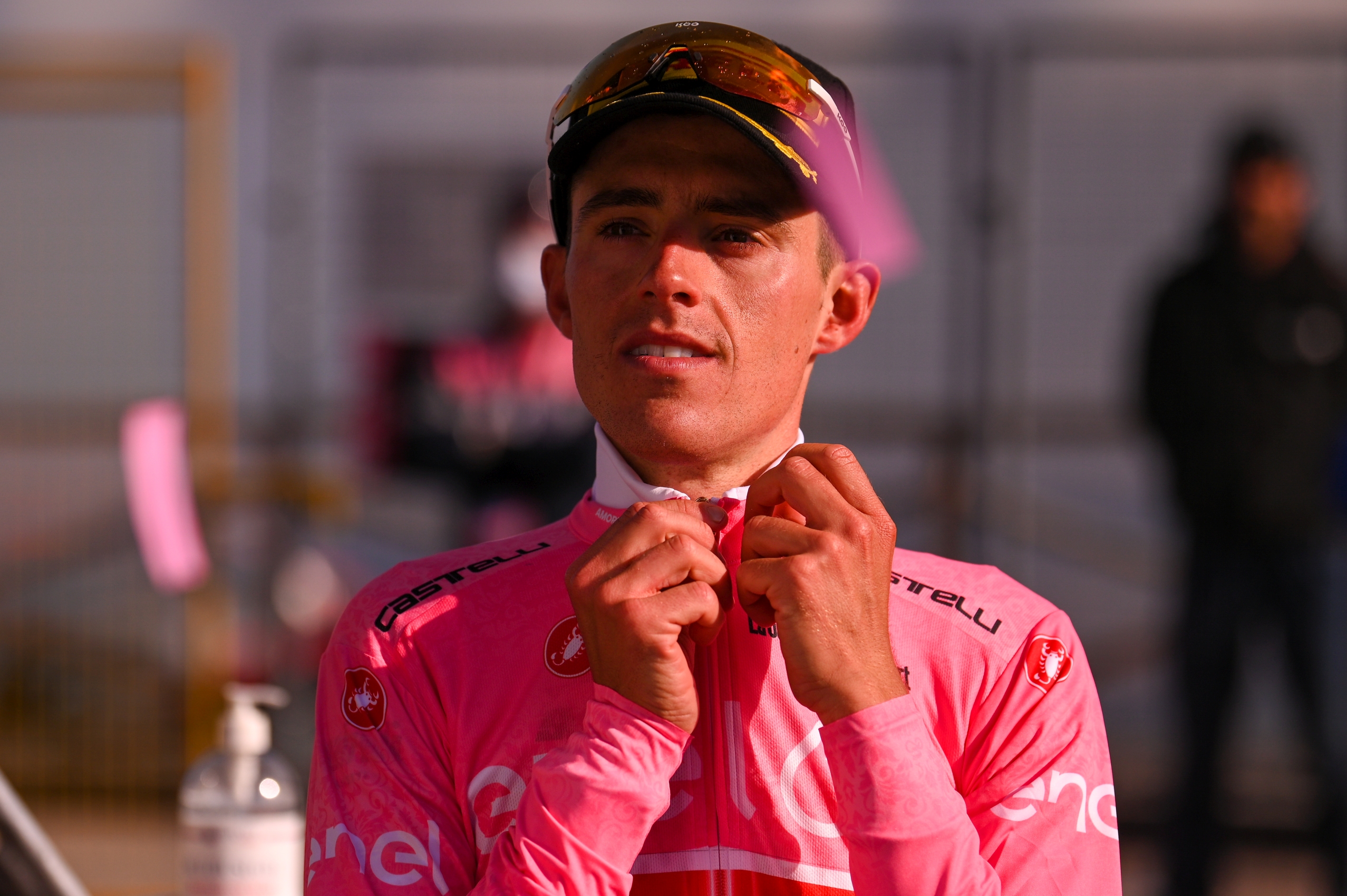 Juan Pedro Lopez w koszulce lidera Giro d'Italia