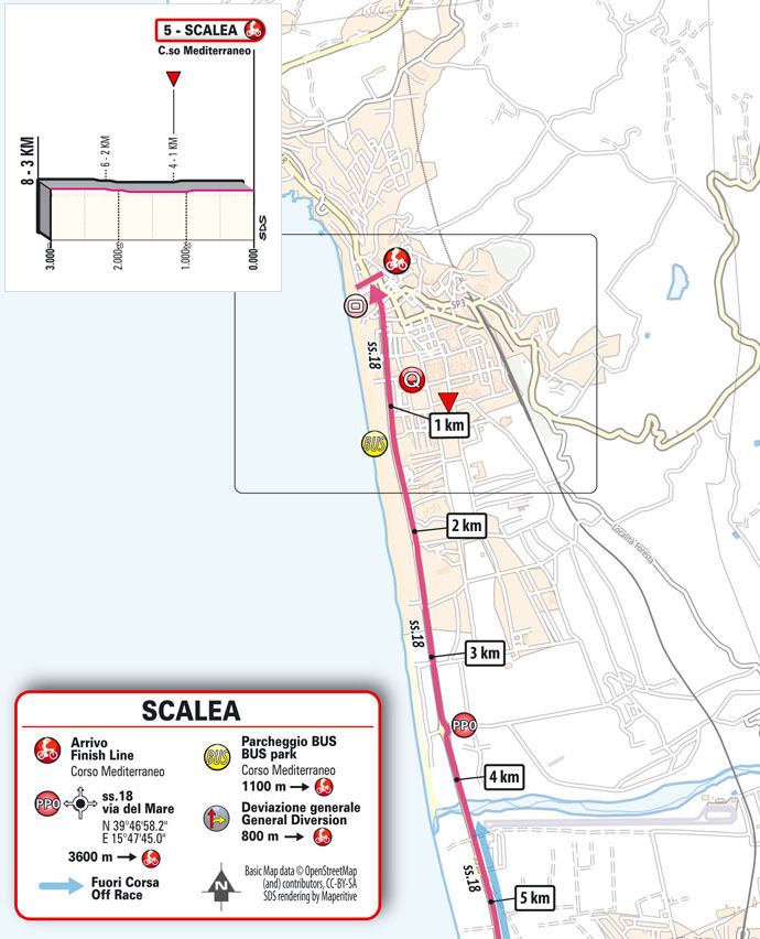 trasa końcowych kilometrów 6. etapu Giro d'Italia 2022