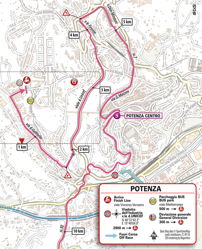 trasa końcowych kilometrów 7. etapu Giro d'Italia 2022