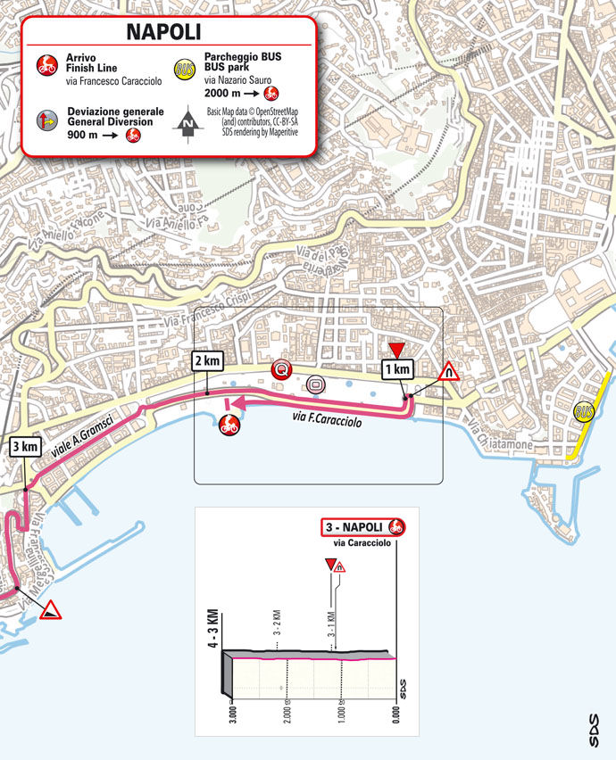 mapka ostatnich kilometrów 8. etapu Giro d'Italia 2022