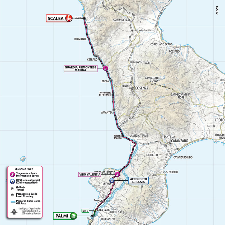 mapa 6. etapu Giro d'Italia 2022