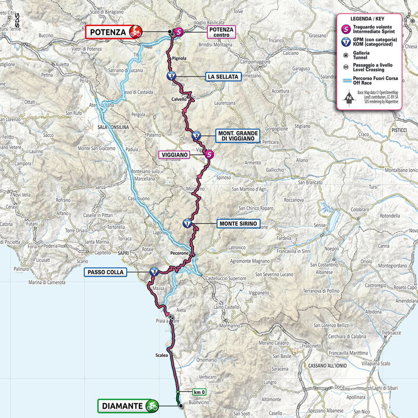 mapa 7. etapu Giro d'Italia 2022