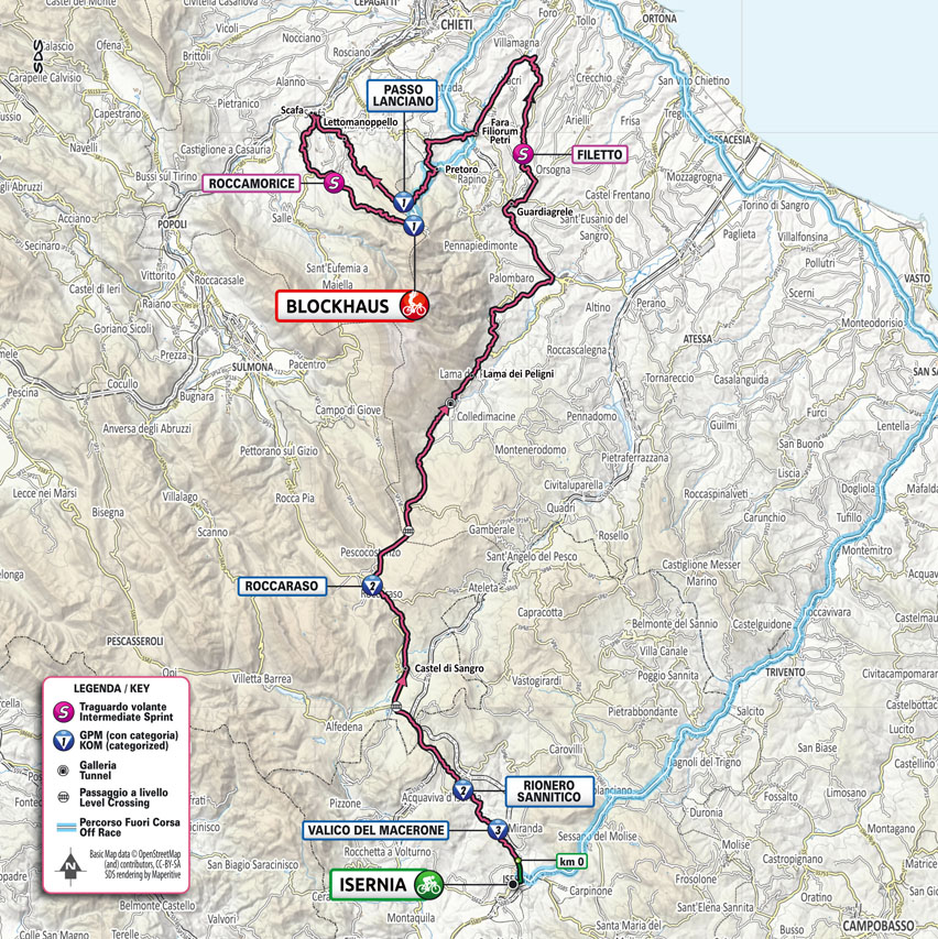 trasa 9. etapu Giro d'Italia 2022
