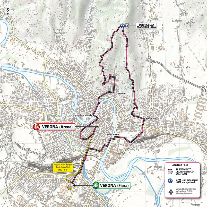 Trasa 21. etapu Giro d'Italia 2022