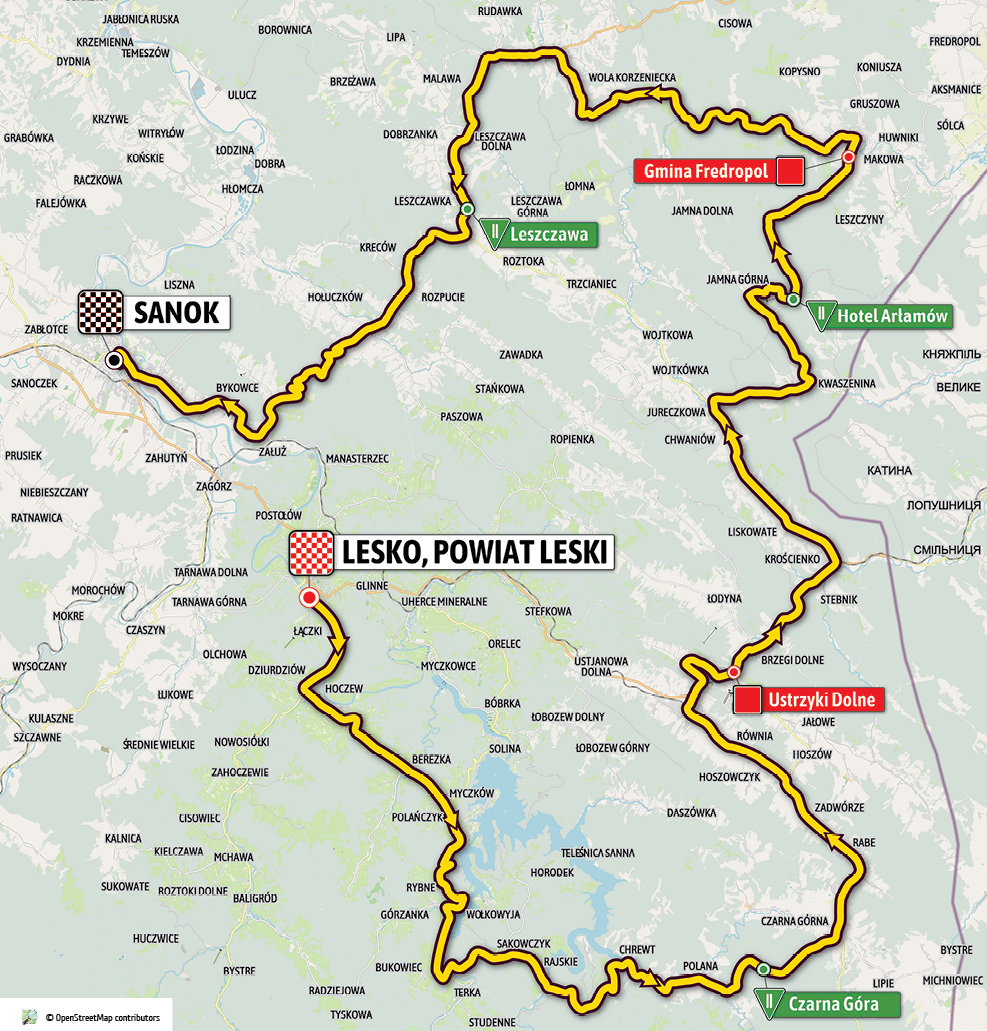 trasa 4. etapu Tour de Pologne 2022
