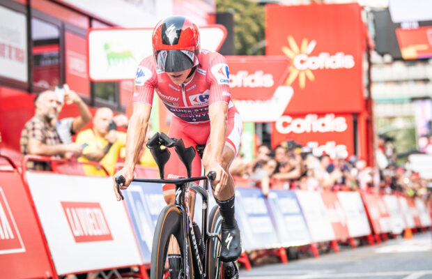 Remco Evenepoel na mecie etapu jazdy na czas Vuelta a Espana 2022