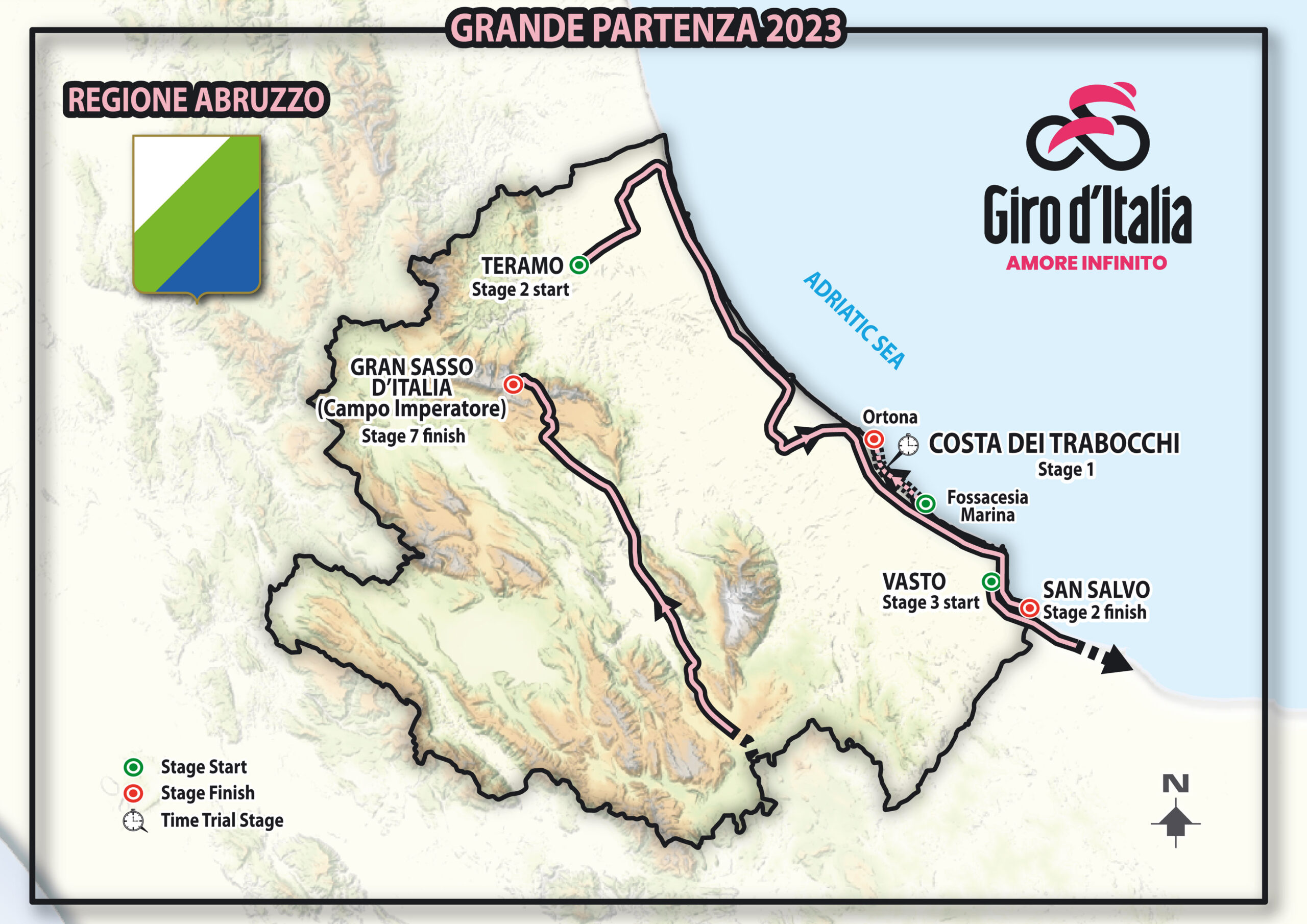 mapka Grande Partenza 2023