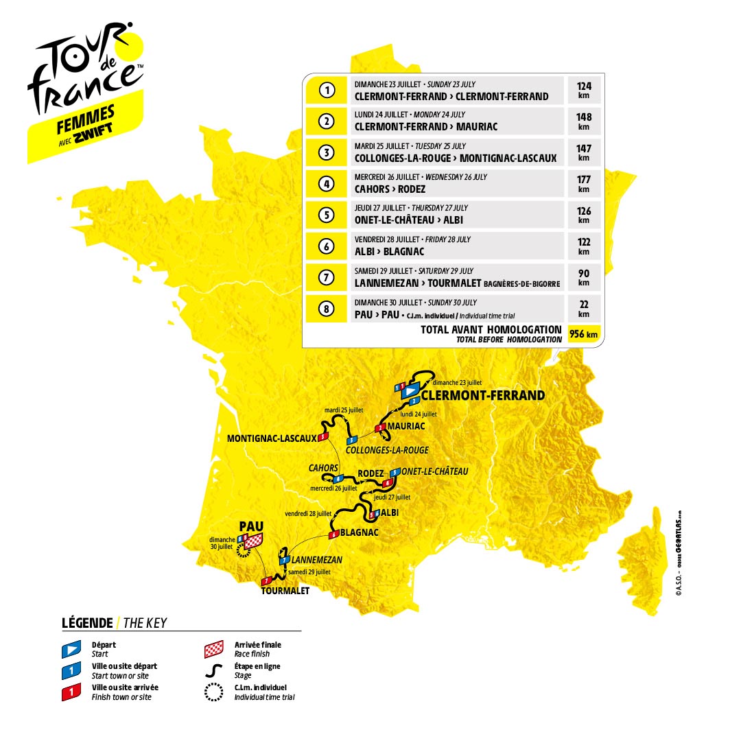 Przebieg trasy Tour de France Femmes 2023
