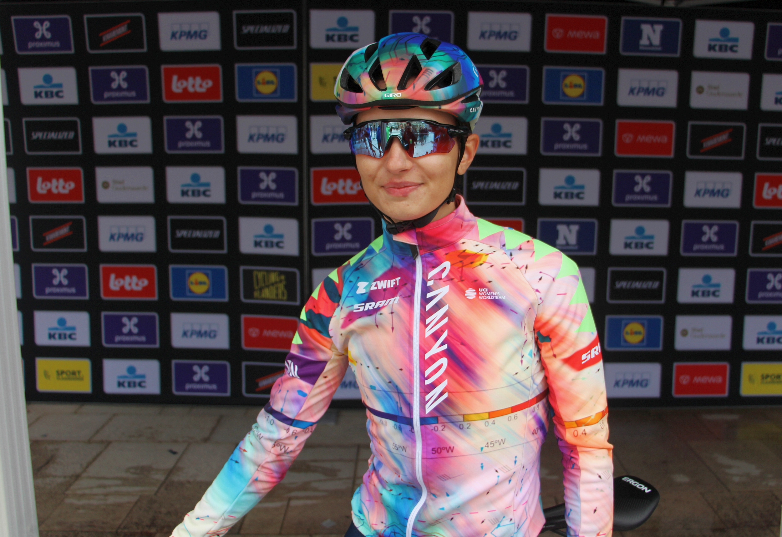 Agnieszka Skalniak-Sójka przed startem w Ronde van Vlaanderen