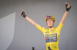 Jonas Vibgegaard w geście zwycięstwa