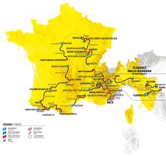 mapa Tour de France 2024