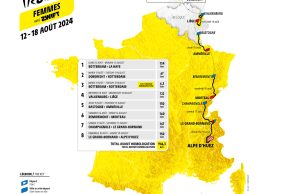 Mapa Tour de France Femmes 2024