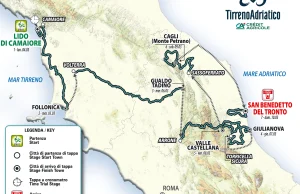 mapka Tirreno-Adriatico 2024