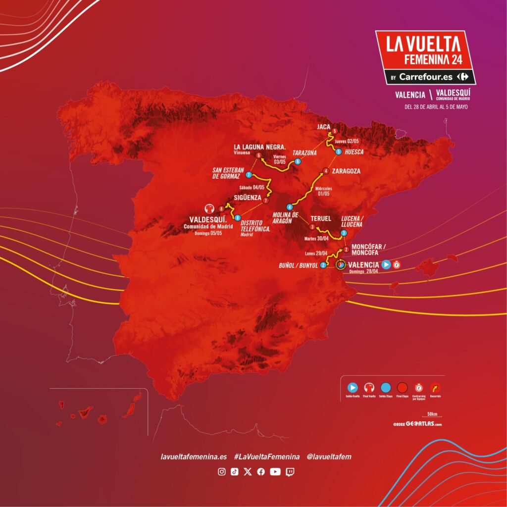 mapa La Vuelta Femenina 2024